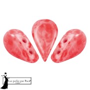 Perles en verre Amos® par Puca® 5x8 mm - Dark Peach Mishmash x10g