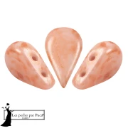 Perles en verre Amos® par Puca® 5x8 mm - Peach Mishmash x10g