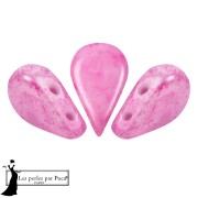 Perles en verre Amos® par Puca® 5x8 mm - Rose Mishmash x10g