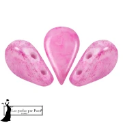 Perles en verre Amos® par Puca® 5x8 mm - Rose Mishmash x10g