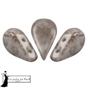 Perles en verre Amos® par Puca® 5x8 mm - Taupe Mishmash x10g