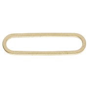 Anneaux de montage et tissage rectangle arrondi 22x6 mm - Laiton brut x1|raw }}