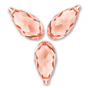 Gouttes Swarovski 6010 11x5.5 mm Rose Peach x4