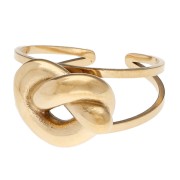 Bague noeud réglable 11x14 mm - Taille 51 à 56 - Acier inoxydable 304 Doré x1|raw }}