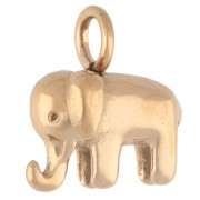 Breloque éléphant 13 mm - Acier inoxydable 316 Doré x1|raw }}