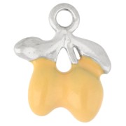 Breloque citrons 13x11 mm résine époxy - Acier inox 316 - Jaune x1