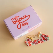 Mes bijoux DIY - Kit bracelet manchette florale tissage au métier à tisser