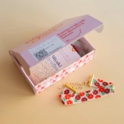 Mes bijoux DIY - Kit bracelet manchette florale tissage au métier à tisser