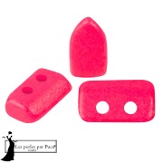 Opaque White - Perles en verre Piros® par Puca® 2x5 mm - Neon Rose x10g Perles en verre Piros® par Puca® 2x5 mm - Neon Rose x10g
