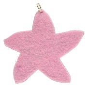 Pendentif coquillage 48x52 mm en perles brodés - Blanc - Bronze x1