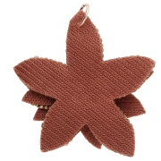 Pendentif fleur 38 mm en perles brodés - Bronze x1