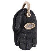 Pendentif main de Fatma 27x17 mm imit gemme et oxydes de Zirconium Blue Sand Stone