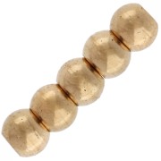 Perles 3 mm avec trou de 1.5 mm - Acier inoxydable 303 Doré x10