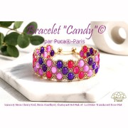 Perles en verre Samos® par Puca® 5x7 mm - Neon Amethyst x10g