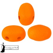 Perles en verre Samos® par Puca® 5x7 mm - Neon Blood Orange x10g