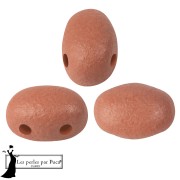 Perles en verre Samos® par Puca® 5x7 mm - Neon Chocolate x10g