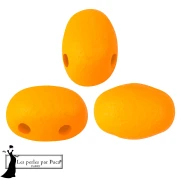 Perles en verre Samos® par Puca® 5x7 mm - Neon Orange x10g