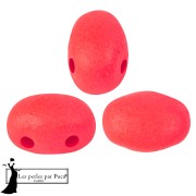 Perles en verre Samos® par Puca® 5x7 mm - Neon Red x10g