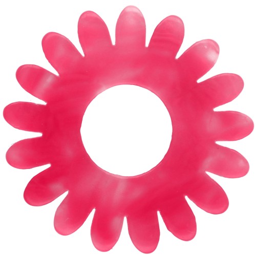 Pendentif fleur marguerite 20 mm acétate - Marbré Rose fluo x1