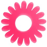 Pendentif fleur marguerite 20 mm en acétate transparente - Fuschia x1|raw }}