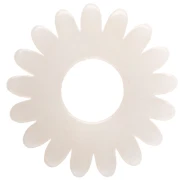 Pendentif fleur marguerite 20 mm acétate - Marbré Ivoire x1