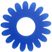 Pendentif fleur marguerite 20 mm en acrylique transparent - Bleu roi x1