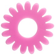 Pendentif fleur marguerite 20 mm acrylique opaque - Rose x1|raw }}