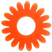 Pendentif fleur marguerite 20 mm acrylique translucide - Orange x1|raw }}