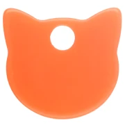Breloque tête de chat 14.5x15.5 mm en acrylique translucide - Orange x1