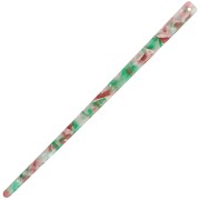 Pique à cheveux 170x9 mm avec trou - Ecaille de tortue - Vert - Marron - Beige x1