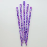 Pique à cheveux 170x9 mm avec trou Ecaille de tortue - Violet - Rose - Beige nacré