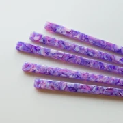 Pique à cheveux 170x9 mm avec trou Ecaille de tortue - Violet - Rose - Beige nacré