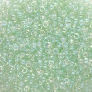 Rocaille Miyuki 11/0 271 - Light Mint Green Lined Crystal AB x8g|raw }}