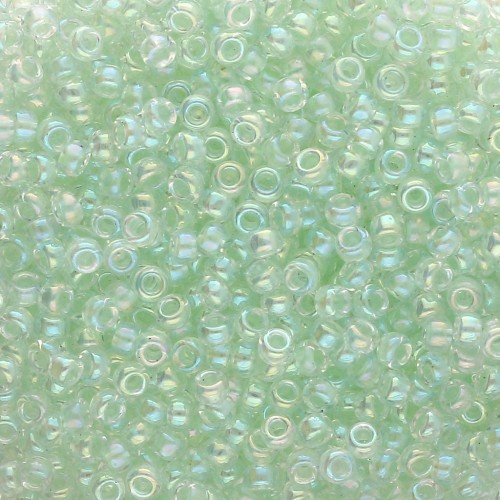 Rocaille Miyuki 11/0 271 - Light Mint Green Lined Crystal AB x8g