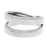 Bague large double - Taille 51 - Acier inoxydable 304 x1