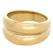 Bague large 11.5 mm - Taille 55 - Acier inoxydable 304 Doré x1
