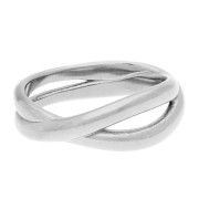 Bague anneaux croisés - Taille 58 - Acier inoxydable 304 Doré x1