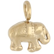 Breloque éléphant 10.5x13 mm - Acier inoxydable 316 Doré x1|raw }}