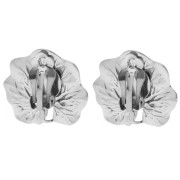 Clips d'oreilles feuille travaillé 23x26 mm - Acier inoxydable 304 et 316 x2