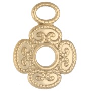 Pendentif trèfle ajouré 20.5x27mm - Acier inoxydable 304 Doré x1