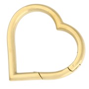 Fermoir cœur mousqueton 29.5x30 mm - Acier inoxydable 304 Doré x1|raw }}