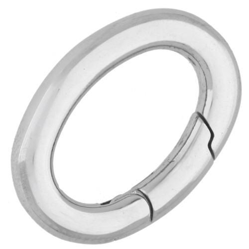 Fermoir ovale mousqueton 18 mm - Acier inoxydable 316L x1