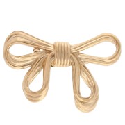 Broche noeud 24x35 mm - Acier inoxydable 304 Doré x1