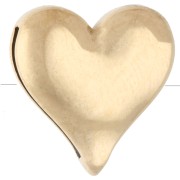Poussoir slider coeur 14x13 mm pour lacet 10 mm - Acier inoxydable 304 Doré x1|raw }}