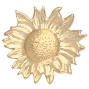 Broche tournesol 20 mm - Acier inoxydable 304 Doré x1