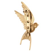 Broche oiseau 48x26 mm - Acier inoxydable 304 Doré x1