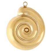 Pendentif coquillage escargot 24x19 mm - Acier inoxydable 304 Doré x1