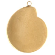 Pendentif coquillage escargot 24x19 mm - Acier inoxydable 304 Doré x1
