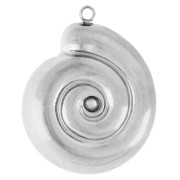 Pendentif coquillage escargot 24x19 mm - Acier inoxydable 304 x1