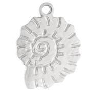 Breloque coquillage escargot 11x8 mm - Acier inoxydable 316 x1|raw }}